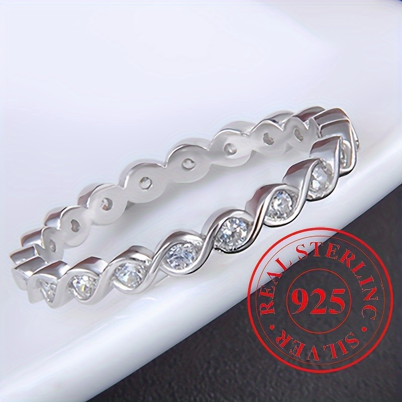 925 Sterling Silver Eternal Ring with Zirconia Women's Gift